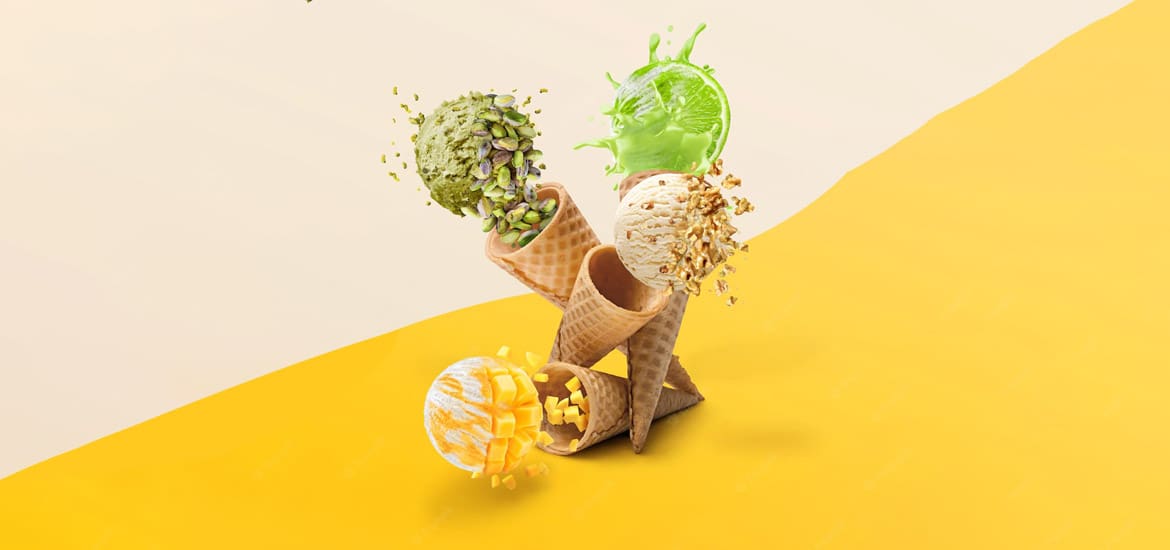 Fried ice cream decadent treat made by coating